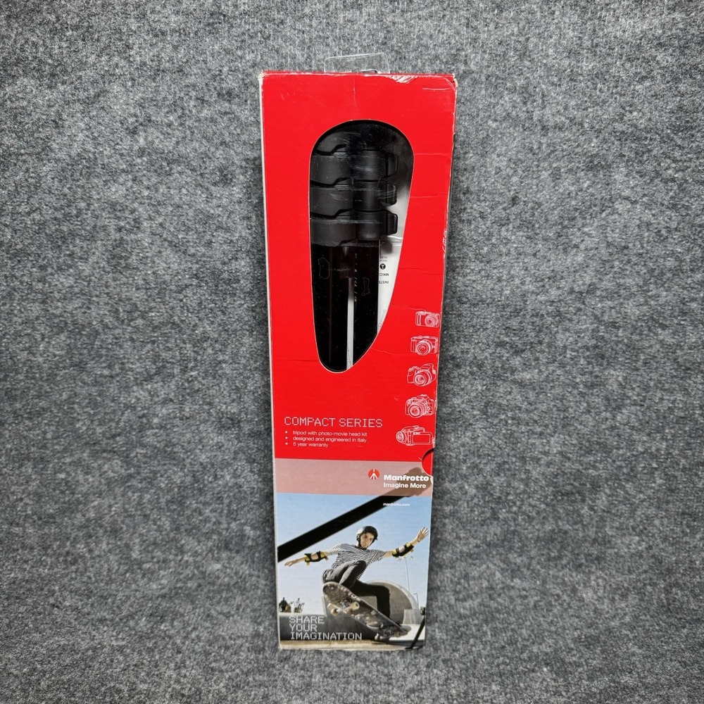 Manfrotto MKC3-H01 Compact Photo Movie-Kit Black Tripod Video OPEN BOX